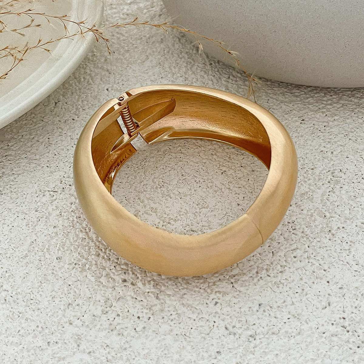 Matte Finish Wave 18K Gold Openable Kada Bracelet Pack Of 4 Women Bulk