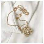 Cubic Zirconia 18K Gold Silver Banquet Shoulder Chain Small Bag Bulk