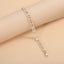 Wholesale Layered Baguette Rose Silver Yellow Gold CZ Copper Bracelet