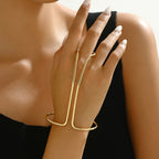 Minimalist Geometric Gold Plated Copper Hand Harness Bracelet Wholesale
