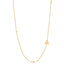 Initial Alphabets Letters 18K Gold Cubic Zirconia Stainless Steel Anti Tarnish Necklace For Women