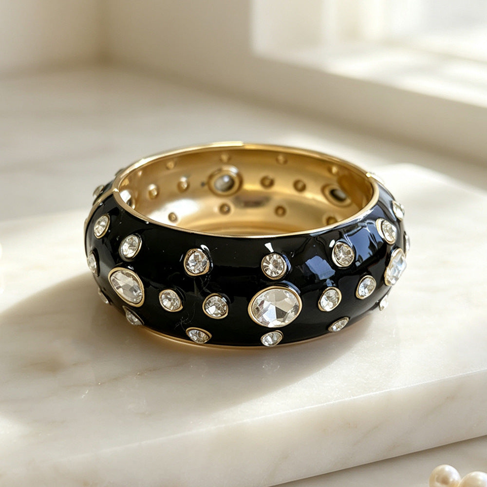 Designer Multi Color Enamel Gold Rhinestone Copper Cuff & Kadan Bulk
