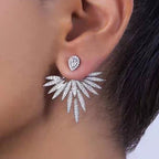 Angel Wings Cubic Zirconia Silver Anti Tarnish Dangler Earring Bulk