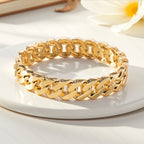 Curb Design Surface 18K Gold Openable Kada Bracelet For Women Bulk