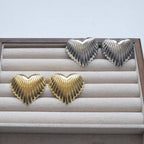Heart Love 18K Gold Silver Stud Earring For Women Bulk