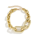 Curb Single Layer Gold Silver Hip Hop Joint Link Chain Necklace Bulk