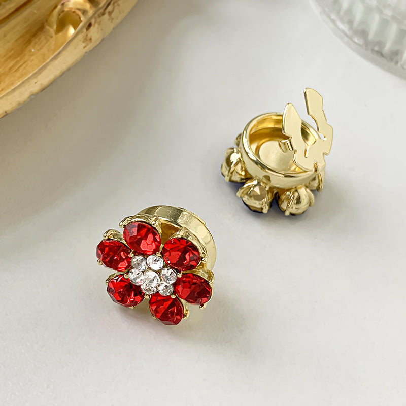 18K Gold Plated Red Green White Anti Tarnish Shirt Button Women Bulk Secondary image