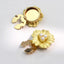 Bulk Flower Petals Gold Silver Pearl Brass Anti Tarnish Button Cover