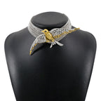 Bird Rhinestone 18K Gold Silver Anti Tarnish Choker Necklace Bulk