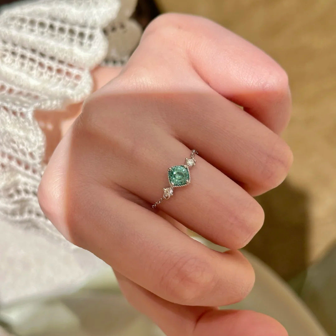 Multi Color Links Gold Silver Cubic Zirconia Copper Adjustable Ring Bulk Main image