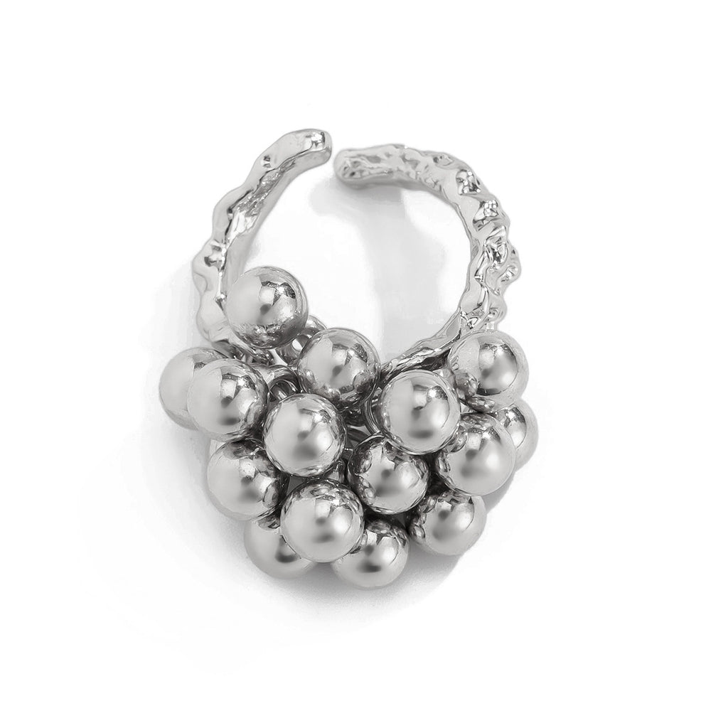 Wholesale Designer Cluster Silver Plated Plain Adjustable Fancy Ring