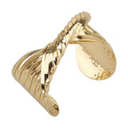 Snake Bone Twisted 18K Gold SIlver Anti Tarnish Bangle Cuff Kada Bracelet For Women