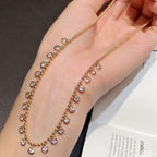 Solitaire 18K Gold Cubic Zirconia Anti Tarnish Necklace Chain Bulk