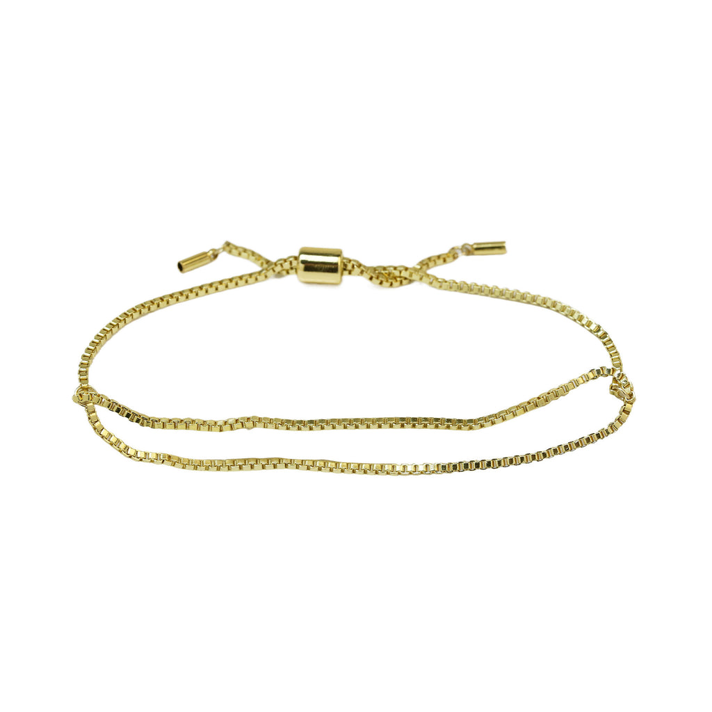 Personalized Gold-Plated Name Bracelet Custom Letter Adjustable Bracelet for Women