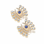 Gold Evil Eye Rhinestone Stud Earrings For Women Bulk