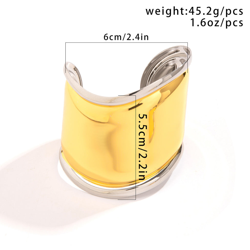 Glossy Wave Gold Silver Plated Anti Tarnish Cuff Kada Bracelet Bulk