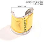 Glossy Wave Gold Silver Plated Anti Tarnish Cuff Kada Bracelet Bulk
