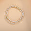Bulk Double Row Tennis Style Rose Silver Yellow Gold CZ Copper Bracelet