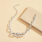 Curb Single Layer Gold Silver Hip Hop Joint Link Chain Necklace Bulk