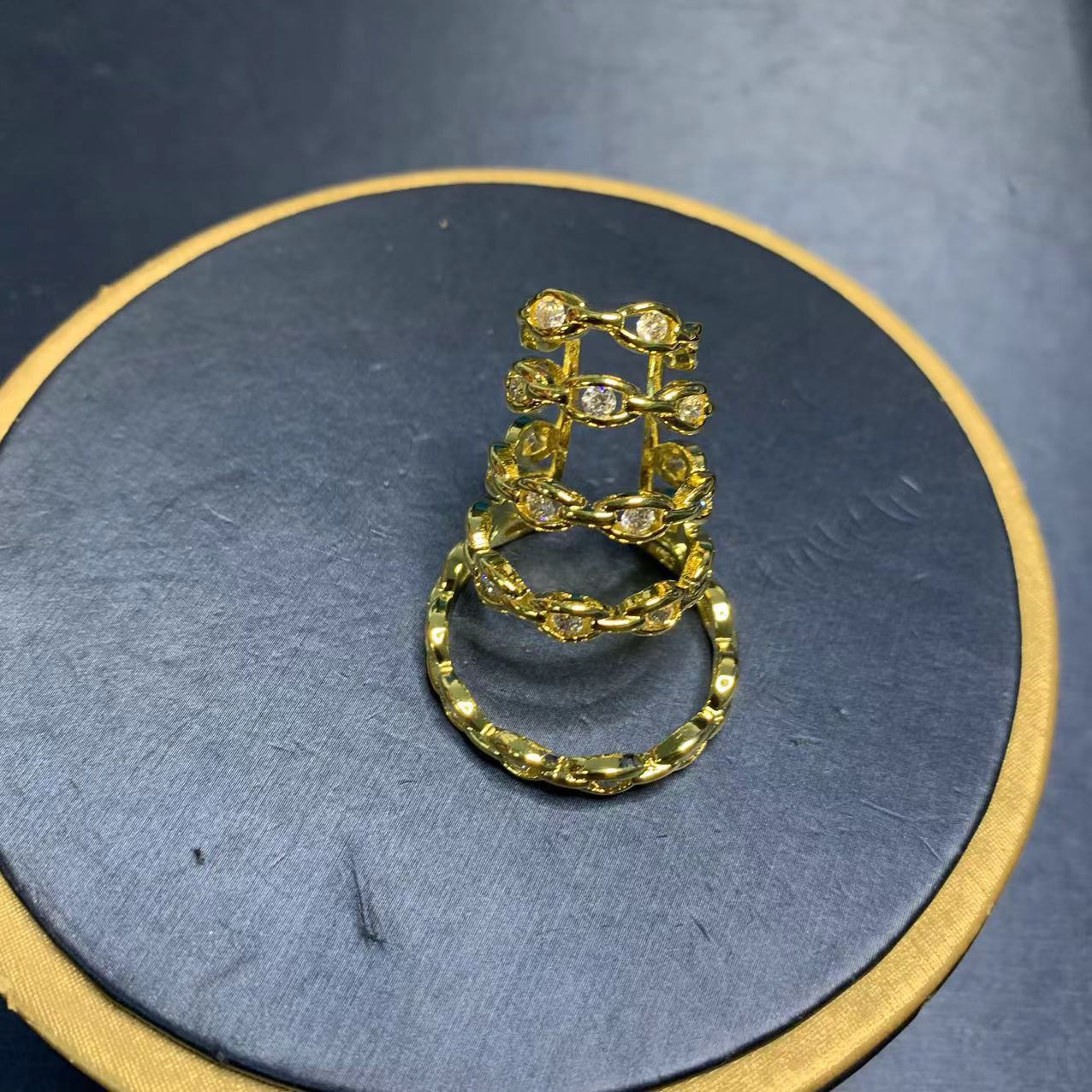 Spring Shape 18K Gold Cubic Zirconia Ear Cuff Earring For Women Bulk