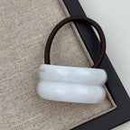 Acrylic White Green Red Beige Brown Hair Band Rubber Band Hair Accessories For Women Kids