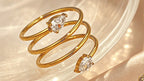 Gold Spiral Wrap Cubic Zirconia Copper Adjustable Ring For Women Bulk