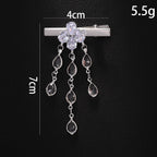 Drop Rhinestone 18K Gold Silver Hair Clips Hair Accessories Women Bulk