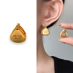 Glossy Ball 18K Gold Silver Anti Tarnish Stud Hoop Earring Women Bulk