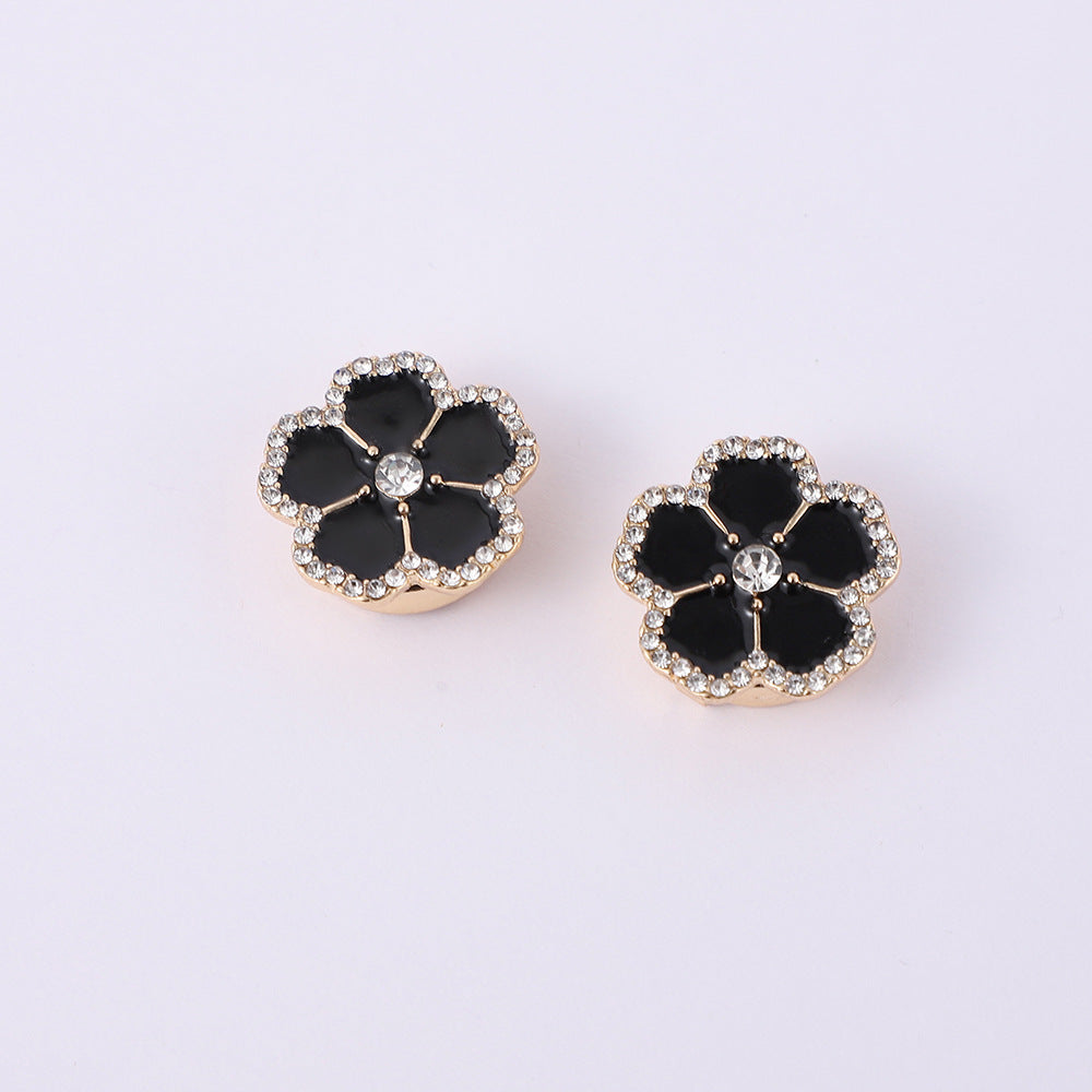 Flower Clover Mother Of Pearl 18K Gold Anti Tarnish Single Shirt Button Cover For Unisex