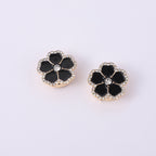 Flower Clover Mother Of Pearl 18K Gold Anti Tarnish Single Shirt Button Cover For Unisex