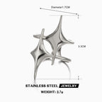 Dual Star Layer 18K Gold Silver Stainless Steel Adjustable Ring Bulk