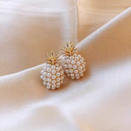 Pearl Pineapple 18K Gold Anti Tarnish Stud Earring For Women Bulk