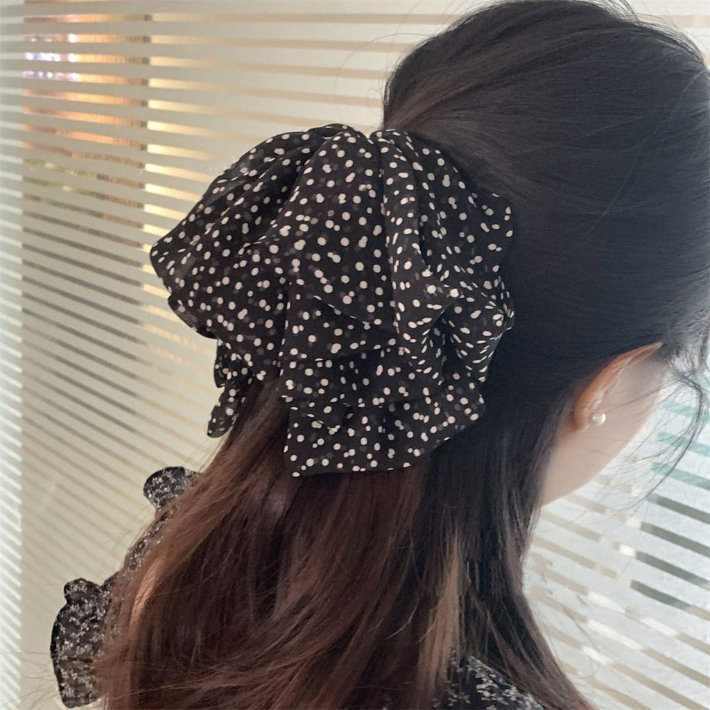 Black White Dots Cloth Hire Band Hair Accessories For Girl Women Bulk