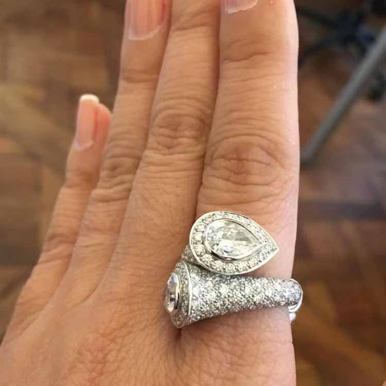Studded Surface Drop Solitaire Silver Anti Tarnish Free Size Ring Bulk