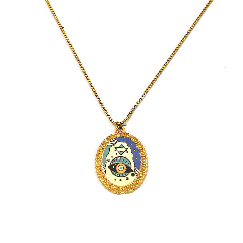 Blue Evil Eye Gold Enamel Anti Tarnish Copper For Women Bulk
