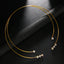 Dual Layer 18K Gold Rhinestones Cubic Zirconia Hasli Necklace Bulk