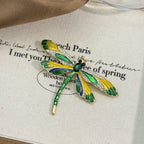 Multi Color Dragonfly Gold Cubic Zirconia Brooch For Women Bulk