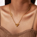 Bulk Simple Y-Style Toggle Gold Plated Plain Stainless Steel Necklace
