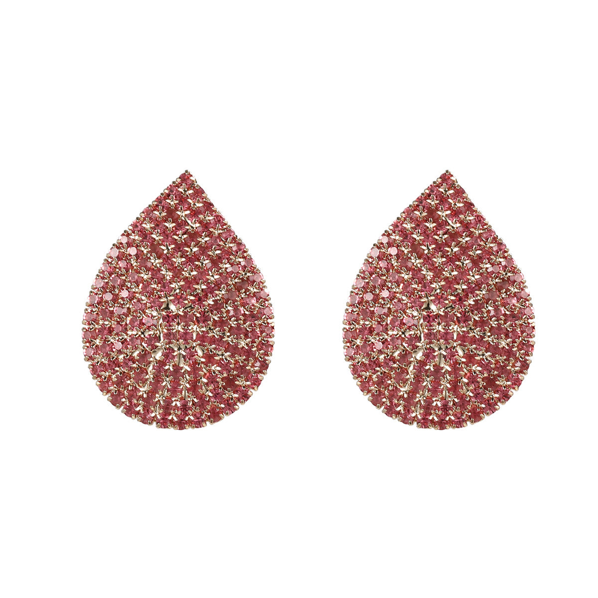 Water Drop Rhinestone Crystal Stud Earring For Women