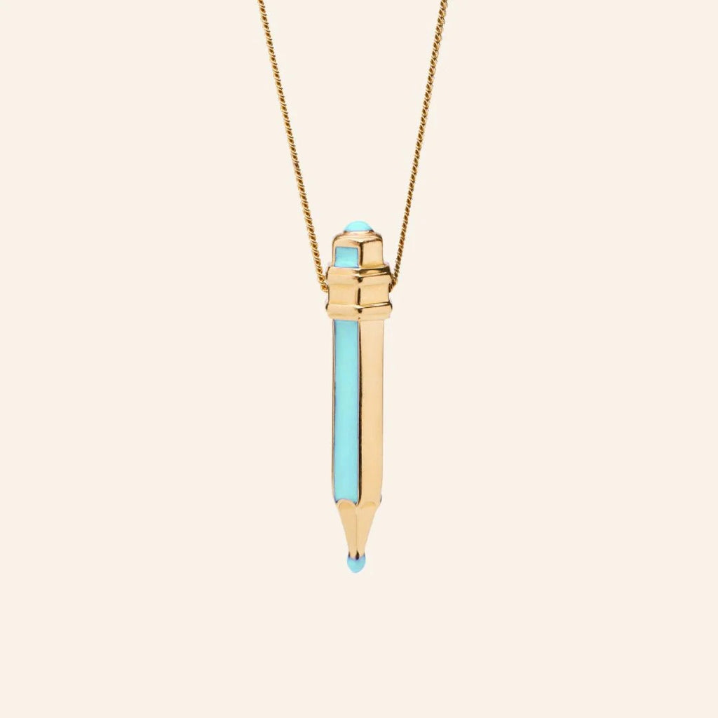 Multi Color Trendy Pencil Style Gold Silver Enamel Copper Necklace Bulk