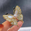 Gold Butterfly Rhinestone Brooch For Women Bulk