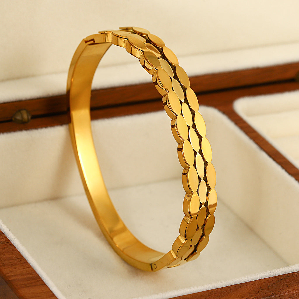 Bulk Layered Gold Silver Plated Plain Stainless Steel Cuff & Kada
