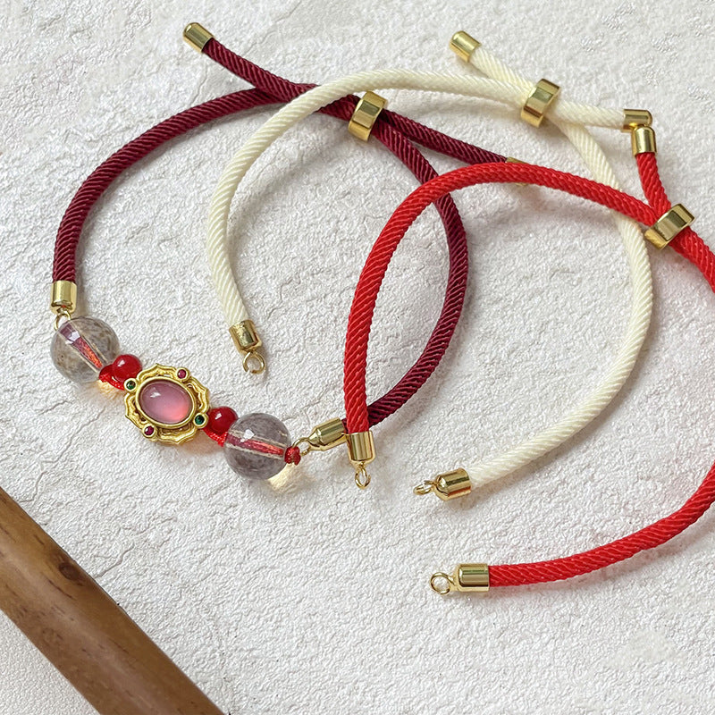 Wholesale Blue Brown Green Stylish Gold Plated Plain Thread Bracelet