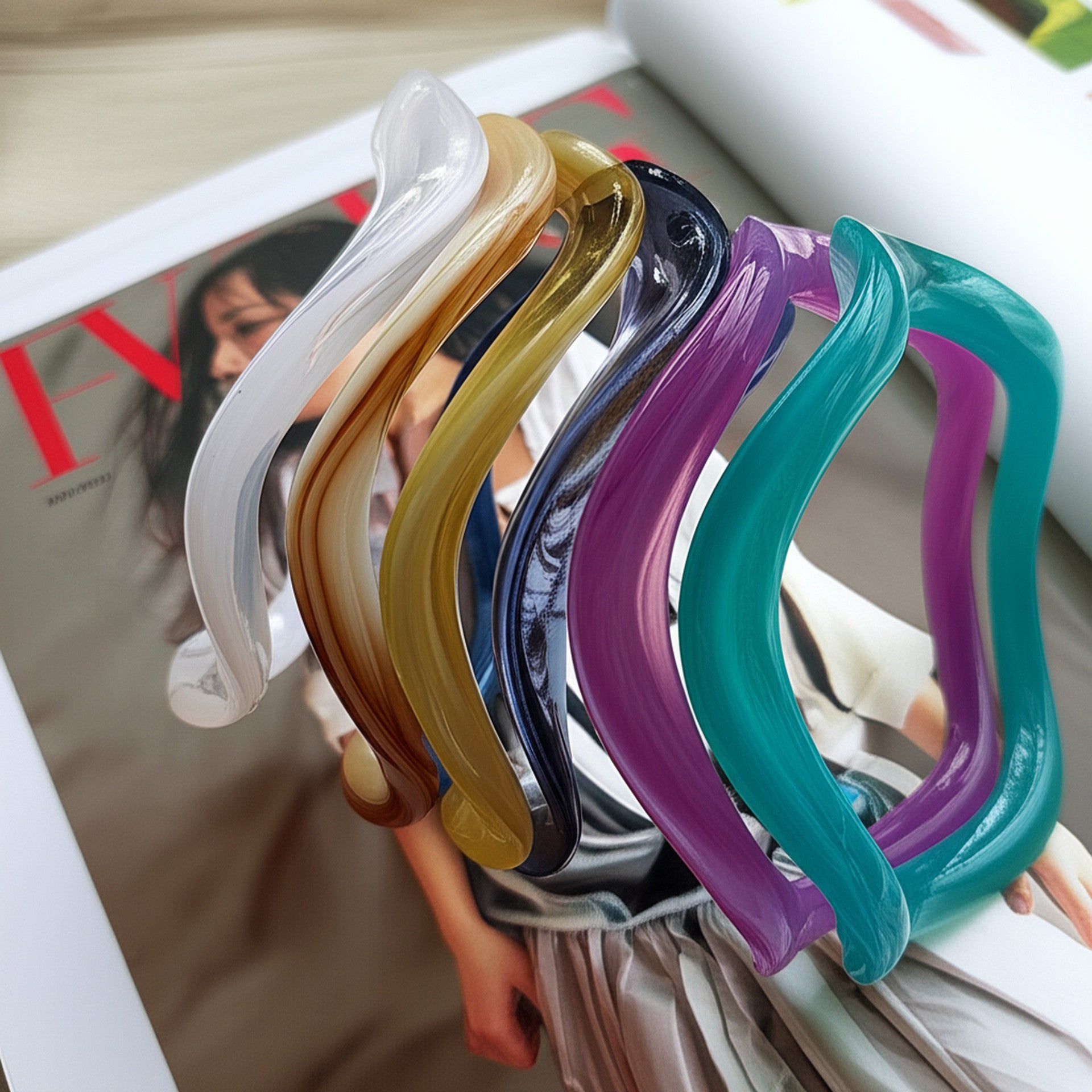 Wave Acrylic Multicolour Bangle Bracelet Kada For Women Bulk