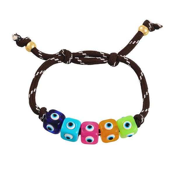 Multi Color Evil Eye  Beads Thread Bracelet For Women Bulk Main image