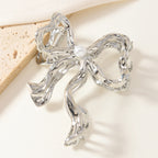 Designer Ribbon Clutch Clip Gold Silver Hair Accessory For Women Bulk