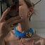 Turquoise Blue Multi Strand Floral Choker Gold Copper Necklace Bulk