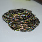 18K Gold Silver Multi Rhinestone Bracelet Bangle Adjustable Women Bulk