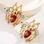 Multi Color Ladybug & Bee Gold Plated Enamel Drop Earrings Women Bulk