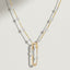 Gold Silver Celestial Safety Pin Stainless Steel Necklace Bulk